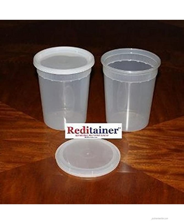 50-Pack Reditainer 32-Ounce Deli Food Storage Containers with Lids