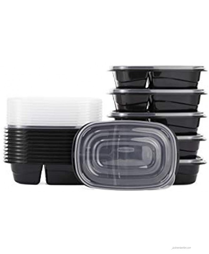 Rubbermaid TakeAlongs Meal Prep Food Storage Container 4.7-Cup 3-Compartment Container 16-Pack