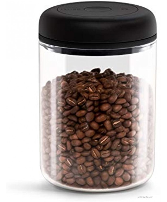 Fellow Atmos Vacuum Canister for Coffee & Food Storage Airtight Sealed Container Clear Glass Large Coffee Bean Storage 1.2 Liter Jar