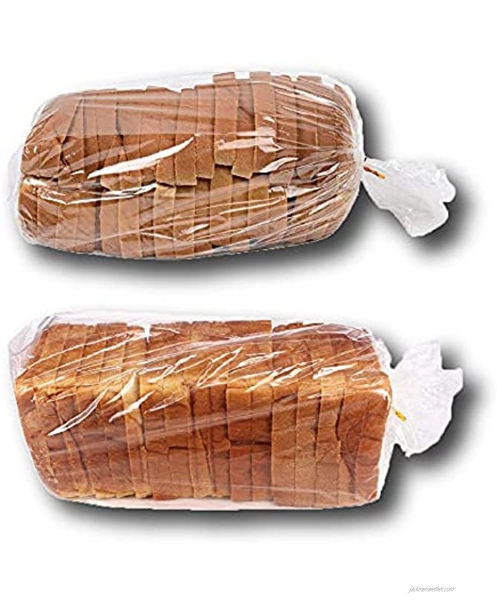 Bread Bags with Ties Reusable 100 Clear Bags and 100 Ties Bread Bags For Homemade Bread And Bakery Loaf Adjustable Reusable