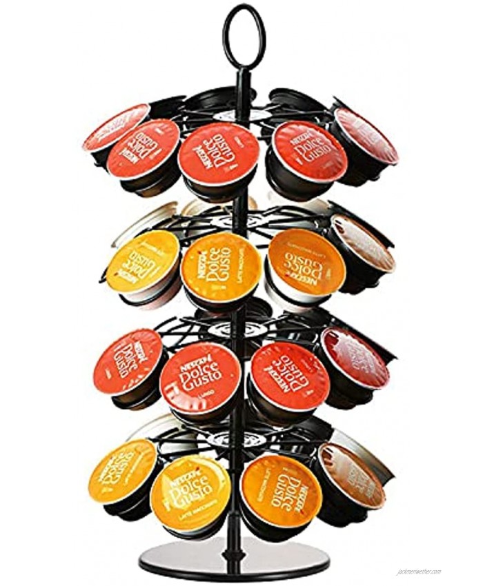 KIMIUP Coffee Pod Holder Coffee Pod Storage Compatible with K-Cups36 Pods Kitchen Detachable Coffee Pod Organizer for Countertop Spins 360-Degrees Coffee Pod Carousel