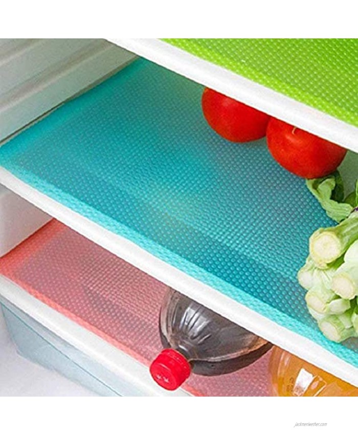 7 PCS Shelf Mats Refrigerator Pads Moisture Absorption Pad Washable Can Be Cut Refrigerator Mats ,Drawer Table Placemats Green