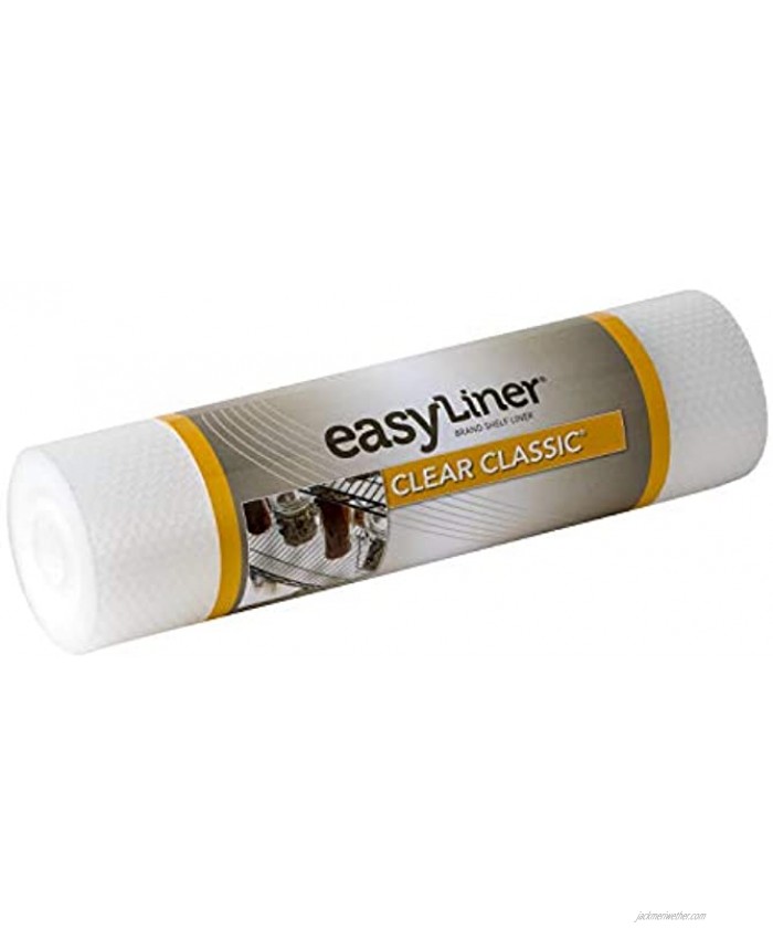 Duck Brand Clear Classic Easy 286230 Non-Adhesive Shelf Liner 12 in x 20 ft Roll