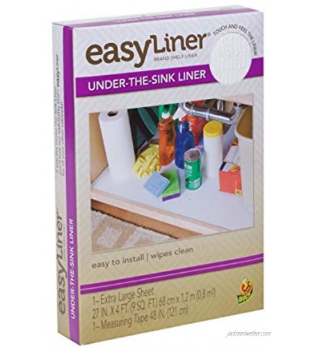 Easy Liner Under-the-Sink Liner Non-Adhesive White 27 Inches x 4 Feet 280741