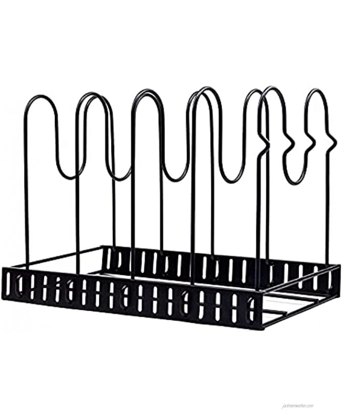 Pot Rack Organizers Lid Organizer for Pots and Pans 5 Tiers Pots and Pans Organizer with 3 DIY Methods Adjustable Pot Lid Holders Pan Rack for Kitchen Counter and Cabinet by KAUKKO Upgrade Version