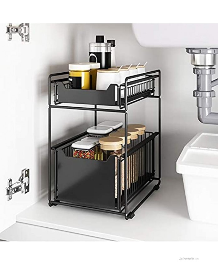 <b>Notice</b>: Undefined index: alt_image in <b>/www/wwwroot/jackmeriwether.com/vqmod/vqcache/vq2-catalog_view_theme_astragrey_template_product_category.tpl</b> on line <b>148</b>RETMI Detachable Under Sink Rack Under Sink Organizer Stackable 2-Tier for Kitchen and Bathroom Organization with Sliding Drawers Organizer Storage Multi-Purpose Storage Basket Black 37.4 x 28 x 44CM