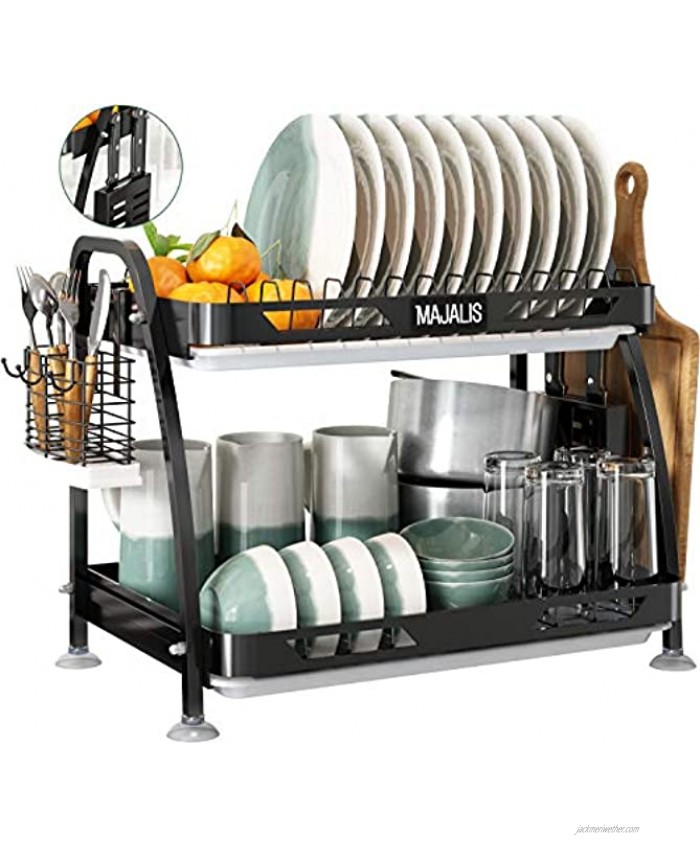 <b>Notice</b>: Undefined index: alt_image in <b>/www/wwwroot/jackmeriwether.com/vqmod/vqcache/vq2-catalog_view_theme_astragrey_template_product_category.tpl</b> on line <b>148</b>Dish Rack 2 Tier Stainless Steel Large Dish Drying Rack with 3 Drainboard Set Utensil Holder Cutting Board Holder MAJALIS Two Layer Dish Drainers for Kitchen Counter Black