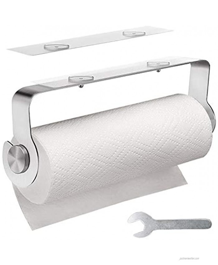 Carry360 Adhesive Paper Towel Holder Under Cabinet Stick on Paper Towel Rack for Kitchen,Bathroom,Toilet Drill Free 304 SUS Stainless Steel