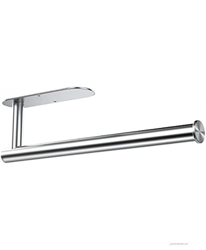 Paper Towel Holder Wall Mount-Adhesive or Drilling Stainless Steel Paper Towel Holder Under Cabinet Mount for Kitchen Bathroom