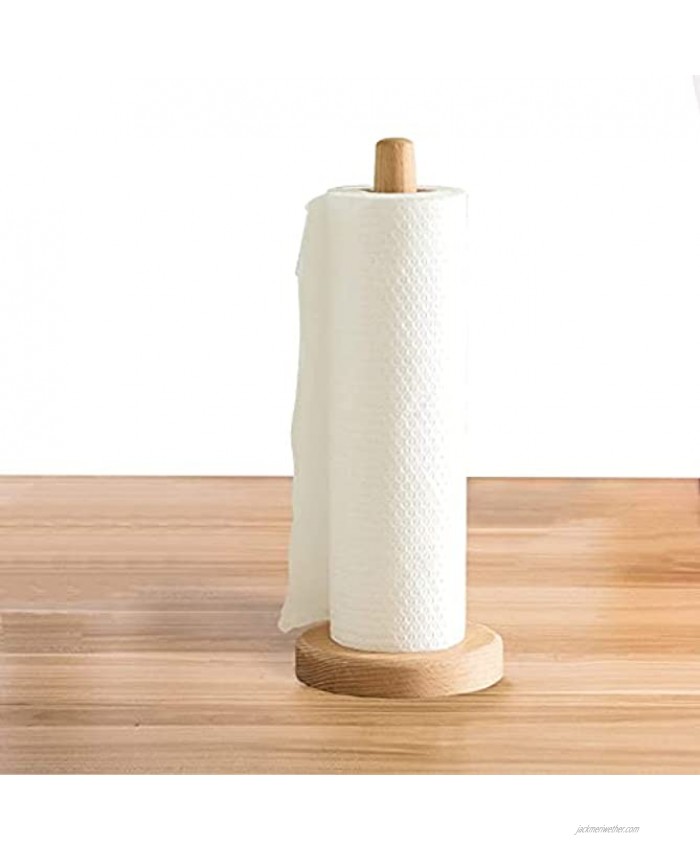 Yistao Wood Paper Towel Holder Wooden Paper Towel Holder Countertop Standing Paper Towel Organizer Roll Dispenser for Kitchen Countertop & Dining Table