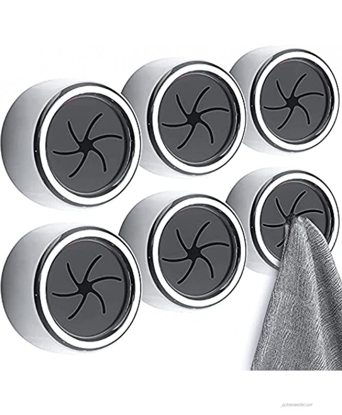 8 Pack Kitchen Towel Holder Self Adhesive Wall Dish Towel Hook Round Wall Mount Towel Holder for Bathroom Kitchen and Home Wall Cabinet Garage No Drilling Required