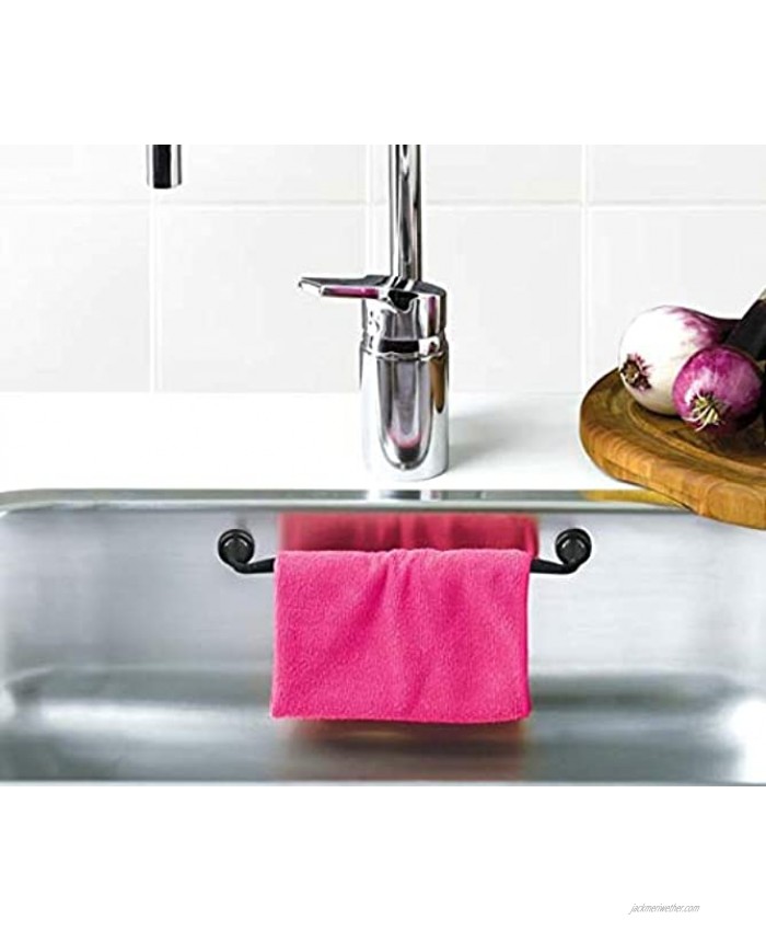 Reenbergs Magnetic Cloth Rail Danish Design | Made in Denmark | for Corian Granite Sink with Special Strong Magnets Black PE w Special Magnets