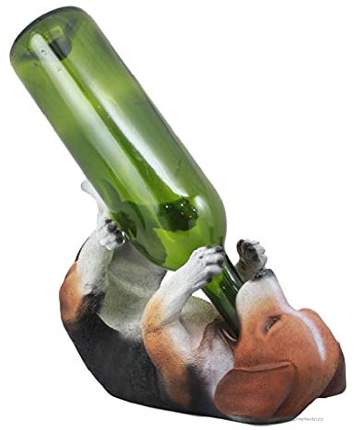 Ebros Adorable Realistic Tricolor Beagle Wine Holder Figurine 10 Long Hound Pedigree Dog Sculpture 1
