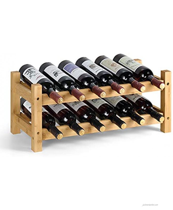 <b>Notice</b>: Undefined index: alt_image in <b>/www/wwwroot/jackmeriwether.com/vqmod/vqcache/vq2-catalog_view_theme_astragrey_template_product_category.tpl</b> on line <b>148</b>Wine Rack Natural Bamboo Wine Display Stand Free Standing Stackable Wine Storage Rack Shelf Wine Bottle Holder for Home Living Room Kitchen Bar  2 Tiers  12-Bottles
