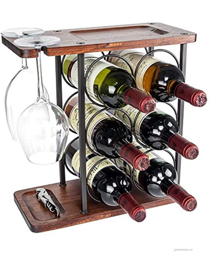 <b>Notice</b>: Undefined index: alt_image in <b>/www/wwwroot/jackmeriwether.com/vqmod/vqcache/vq2-catalog_view_theme_astragrey_template_product_category.tpl</b> on line <b>148</b>Wine Rack with Glass Holder Rustic Free Standing Countertop Cabinet Wine Rack with Tray Perfect for Home & Kitchen Decor Storage Rack etc Hold 6 Bottles and 2 Glasses