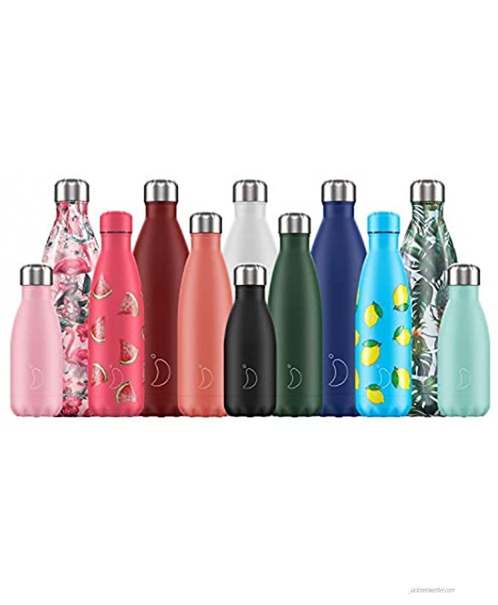 Chilly's Bottles | Leak-Proof No Sweating | BPA-Free Stainless Steel | Reusable Water Bottle | Double Walled Vacuum Insulated | Keeps Cold for 24+ Hrs Hot for 12 Hrs