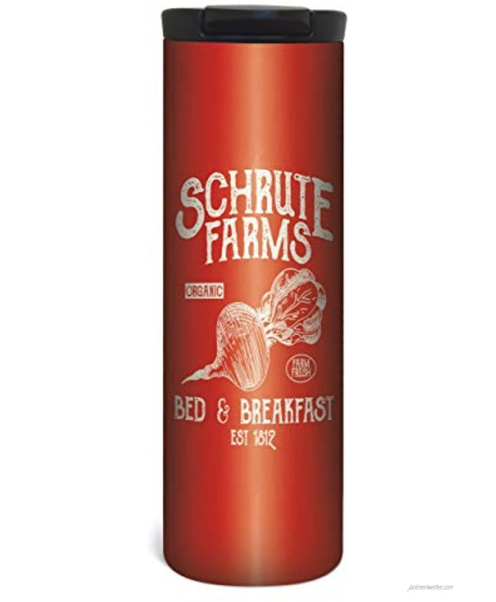 Schrute Farms Travel Mug 17 Ounce Double Wall Vacuum Insulated Stainless Steel