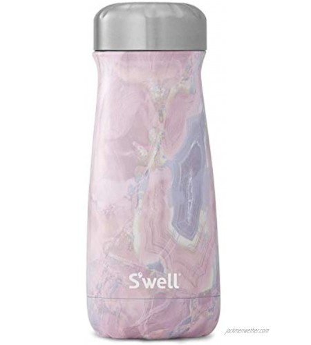 S'well Stainless Steel Traveler 16 Fl Oz Geode Rose Triple-Layered Vacuum-Insulated Travel Mug Keeps Coffee Tea and Drinks Cold for 24 Hours and Hot for 12 BPA-Free Water Bottle