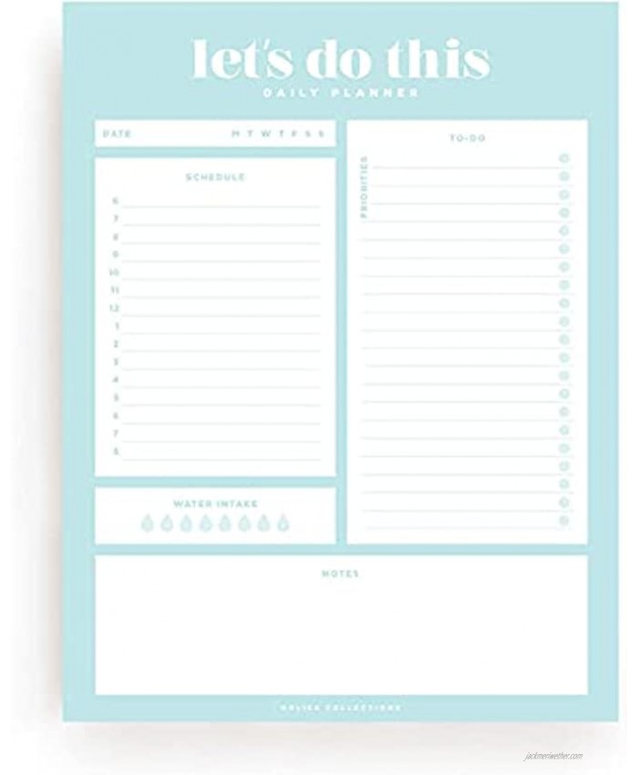 Bliss Collections Daily to Do List Let’s Do This Daily Planner Notepad with 50 Undated Tear-Off Sheets Helps Organize and Track Health Fitness Productivity Appointments Tasks and Goals 8.5x11