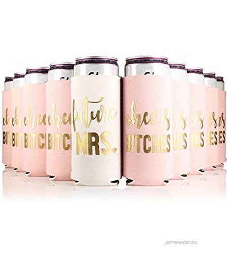 Bachelorette Party Decorations Slim Can Coolers Bridal Party Pink Cheers 10