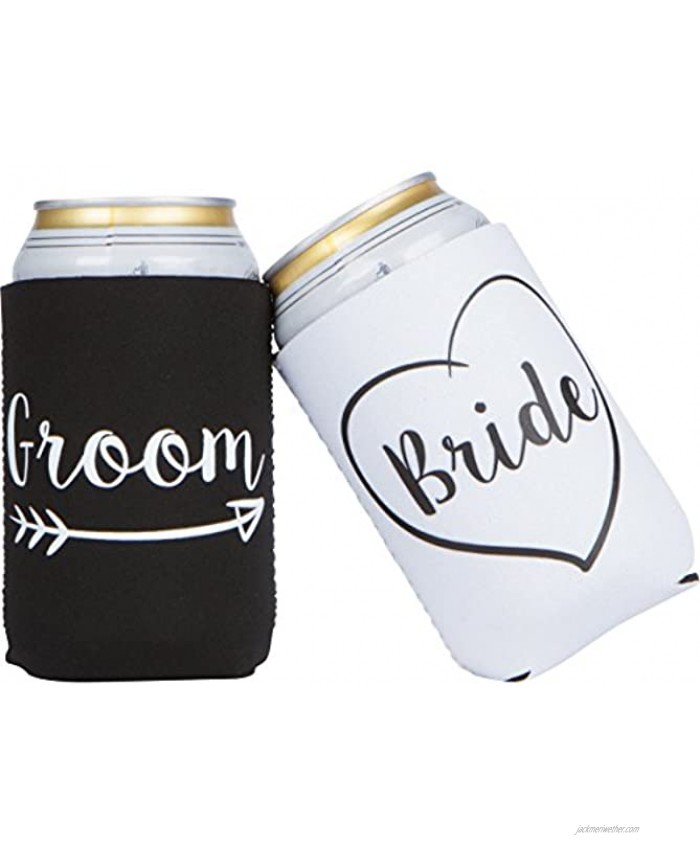 Cute Wedding Gifts Bride and Groom Novelty Can Cooler Combo Engagement Gift for Couples