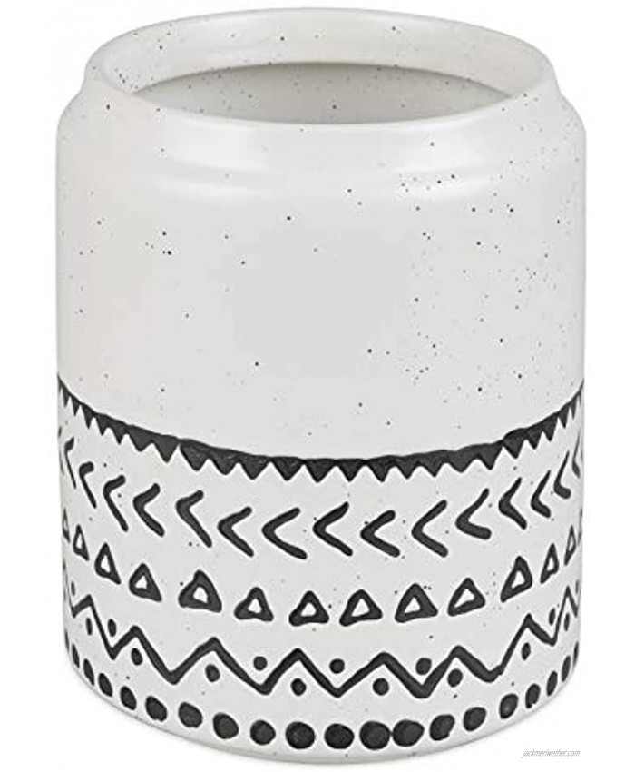 Kopmath Ceramic Utensil Holder for Countertop Large Utensil Crock Thick & Sturdy Dishwasher Safe Starry-Sky Bohemian Style Closure Mouth Easy to Hold Cooking Utensils Holder for Kitchen Décor