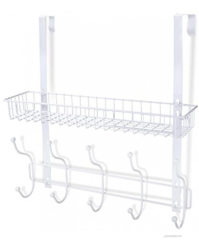 <b>Notice</b>: Undefined index: alt_image in <b>/www/wwwroot/jackmeriwether.com/vqmod/vqcache/vq2-catalog_view_theme_astragrey_template_product_category.tpl</b> on line <b>148</b>Coat Rack MILIJIA Over The Door Hanger with Mesh Basket Detachable Storage Shelf for Towels Hats Handbags Coats White