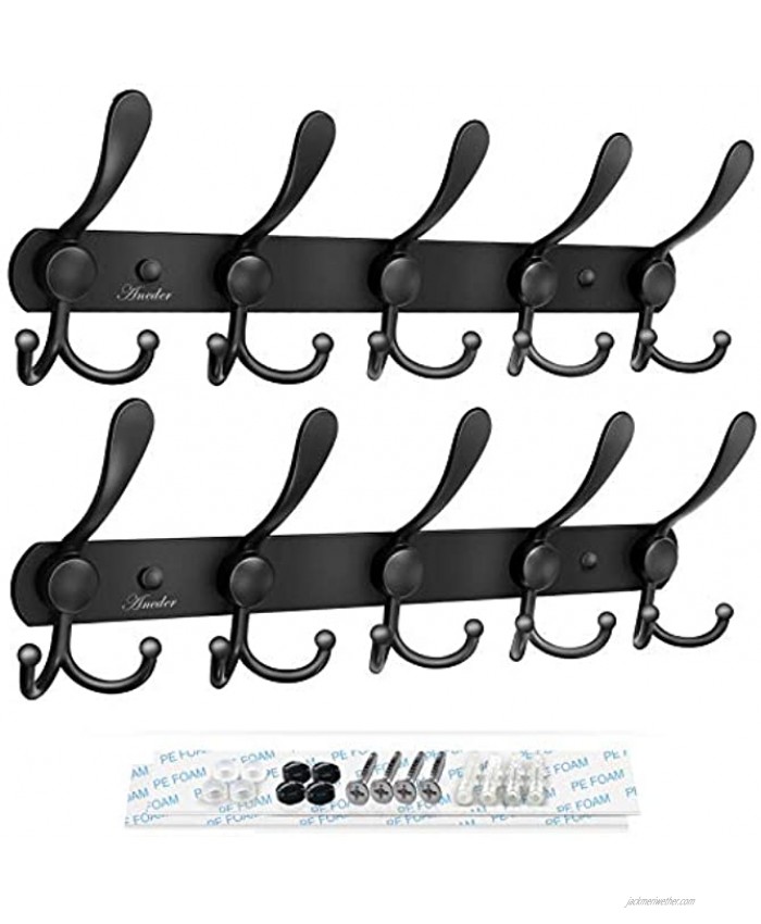 <b>Notice</b>: Undefined index: alt_image in <b>/www/wwwroot/jackmeriwether.com/vqmod/vqcache/vq2-catalog_view_theme_astragrey_template_product_category.tpl</b> on line <b>148</b>Coat Rack Wall Mount Wall Hooks ,ANEDER Hat Rack Adhesive Wall Hooks Rail Heavy Duty Wall Rack with 5 Tri Hooks for Coat Hat Towel Purse Robes Black 2 Packs