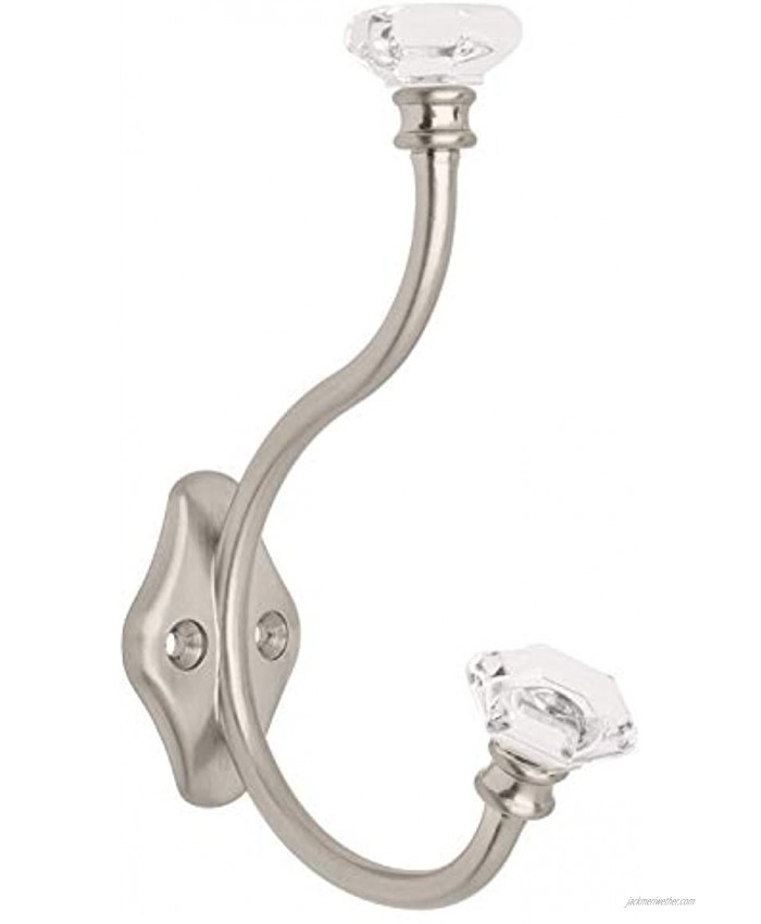 Liberty 128734 Acrylic Facets Design Coat and Hat Hook Satin Nickel and Clear