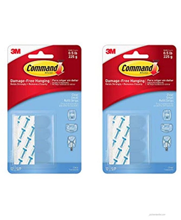 Command Small Refill Strips R69D 24 Strips Clear,