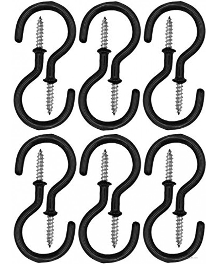 Jxystore 24 Pack 2.9 Inches Vinyl Coated Ceiling Hooks Plant Hooks Kitchen Hooks Light Hooks Great for Indoor Outdoor Hanging