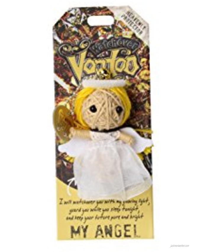 Watchover Voodoo String Voodoo Doll Keychain – Novelty Voodoo Doll for Bag Luggage or Car Mirror My Angel Voodoo Keychain 5 inches