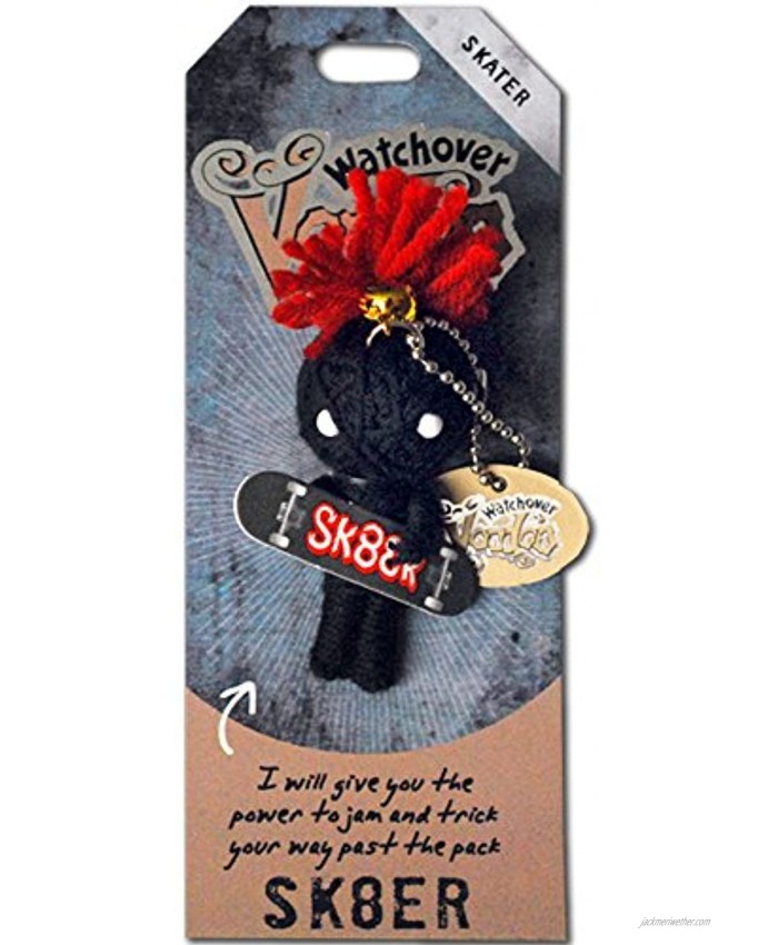 Watchover Voodoo String Voodoo Doll Keychain – Novelty Voodoo Doll for Bag Luggage or Car Mirror Sk8er Voodoo Keychain 5 inches