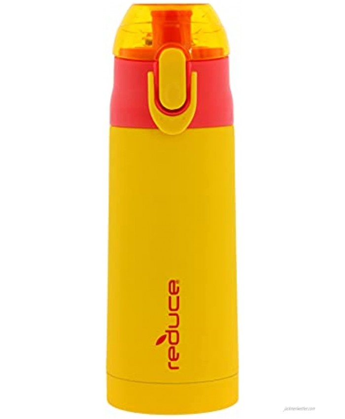 Reduce Water Bottle – Frostee Insulated Bottle For Kids 13 oz – Vacuum Insulated Cold for 12 Hours – With Leak Proof and Hygienic Flip Top Lid – Morning Rays Easy Grip Finish