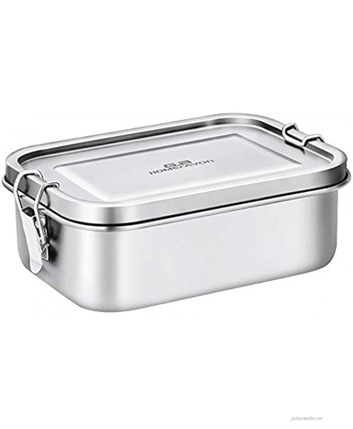 Bento Lunch Box G.a HOMEFAVOR Stainless Steel Lunch Containers Leakproof Metal Lunch Containers for Kids Adults 800ML Dishwasher Safe BPA Free